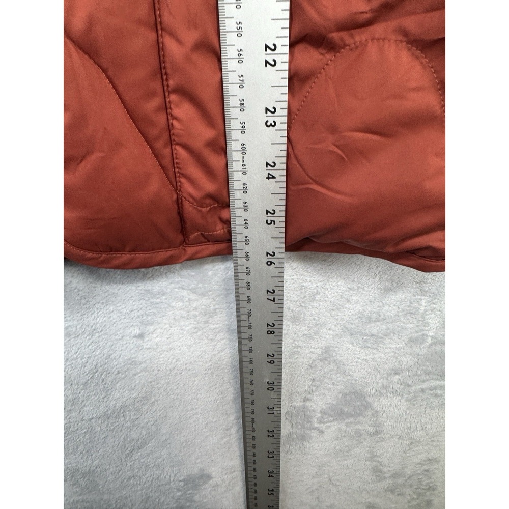 Outerknown Phoenix Quilted‎ Down Puffer Warm Lightweight Jacket Orange Women's M - Picture 6 of 8